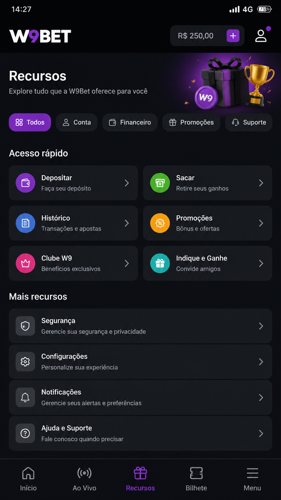 w9bet screenshot