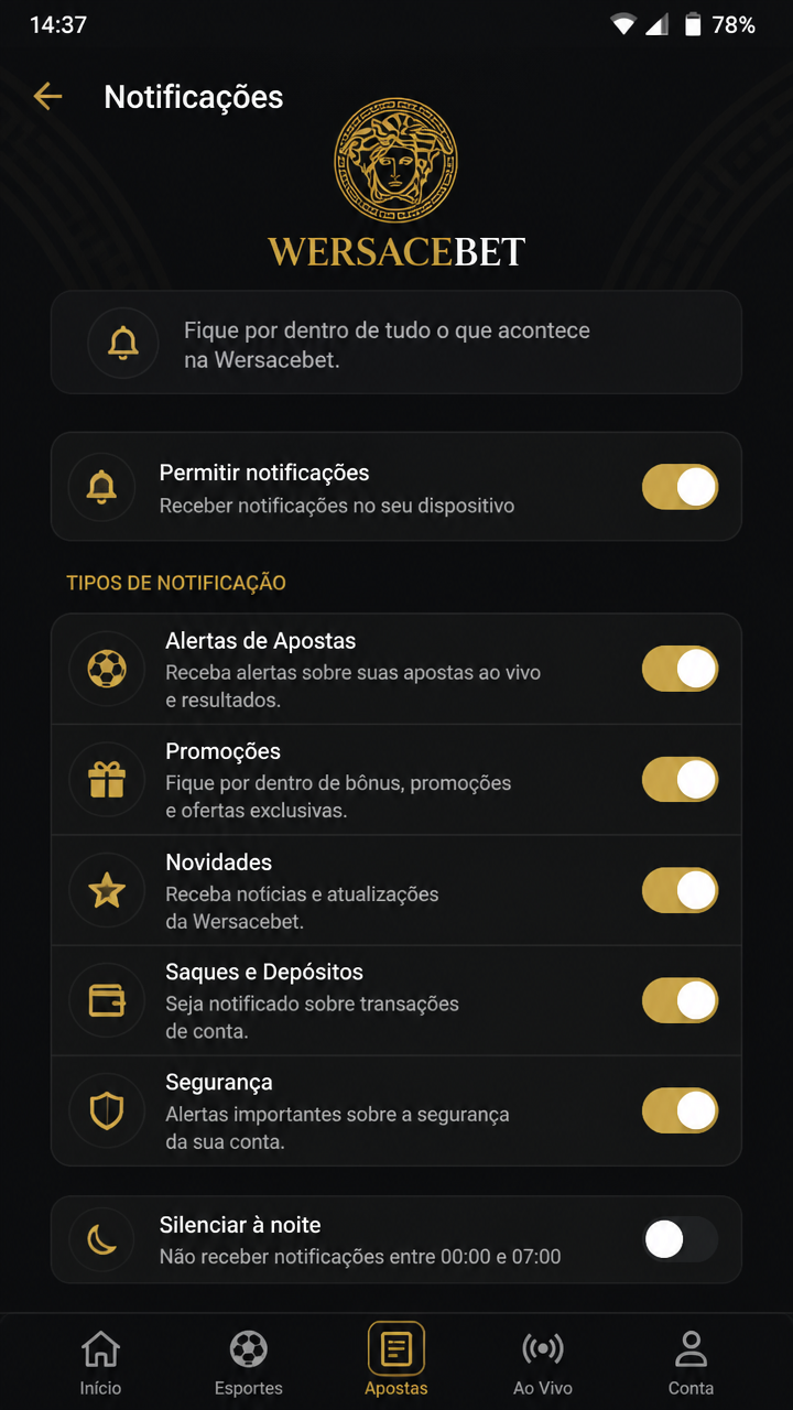 Wersacebet screenshot
