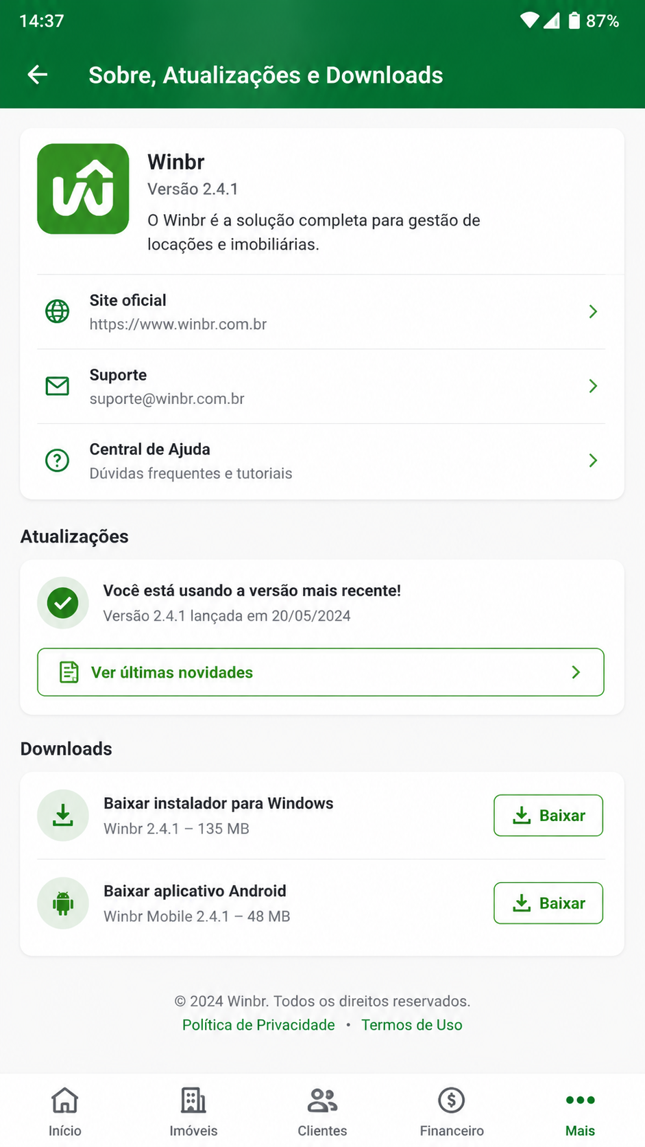 Winbr screenshot