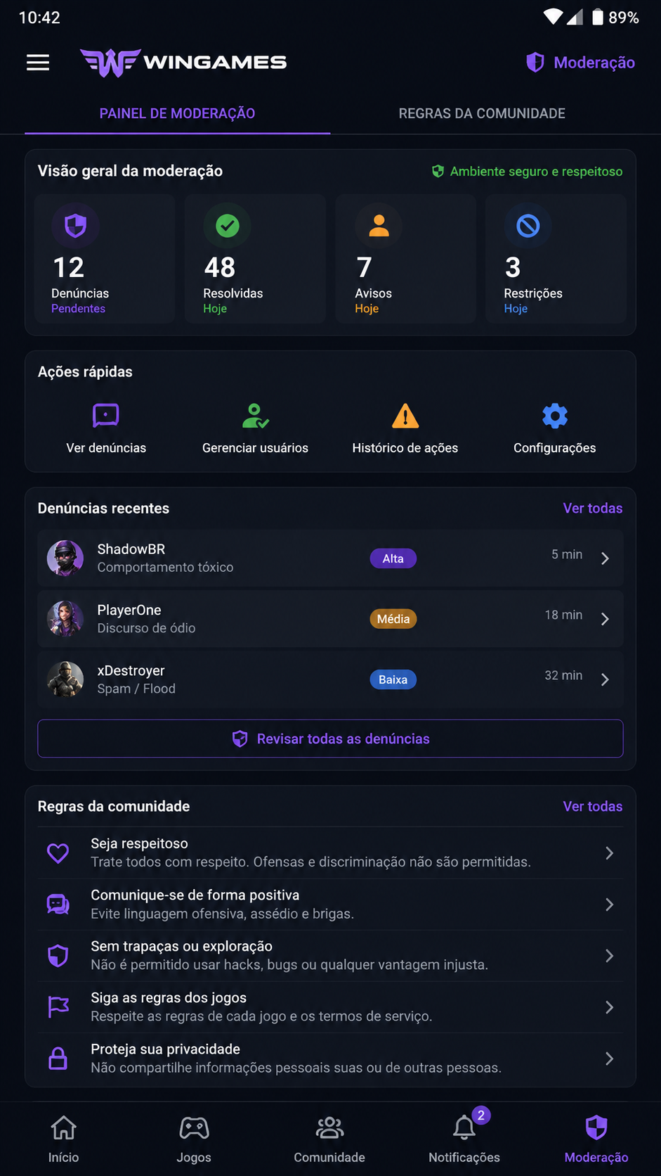 Wingames screenshot