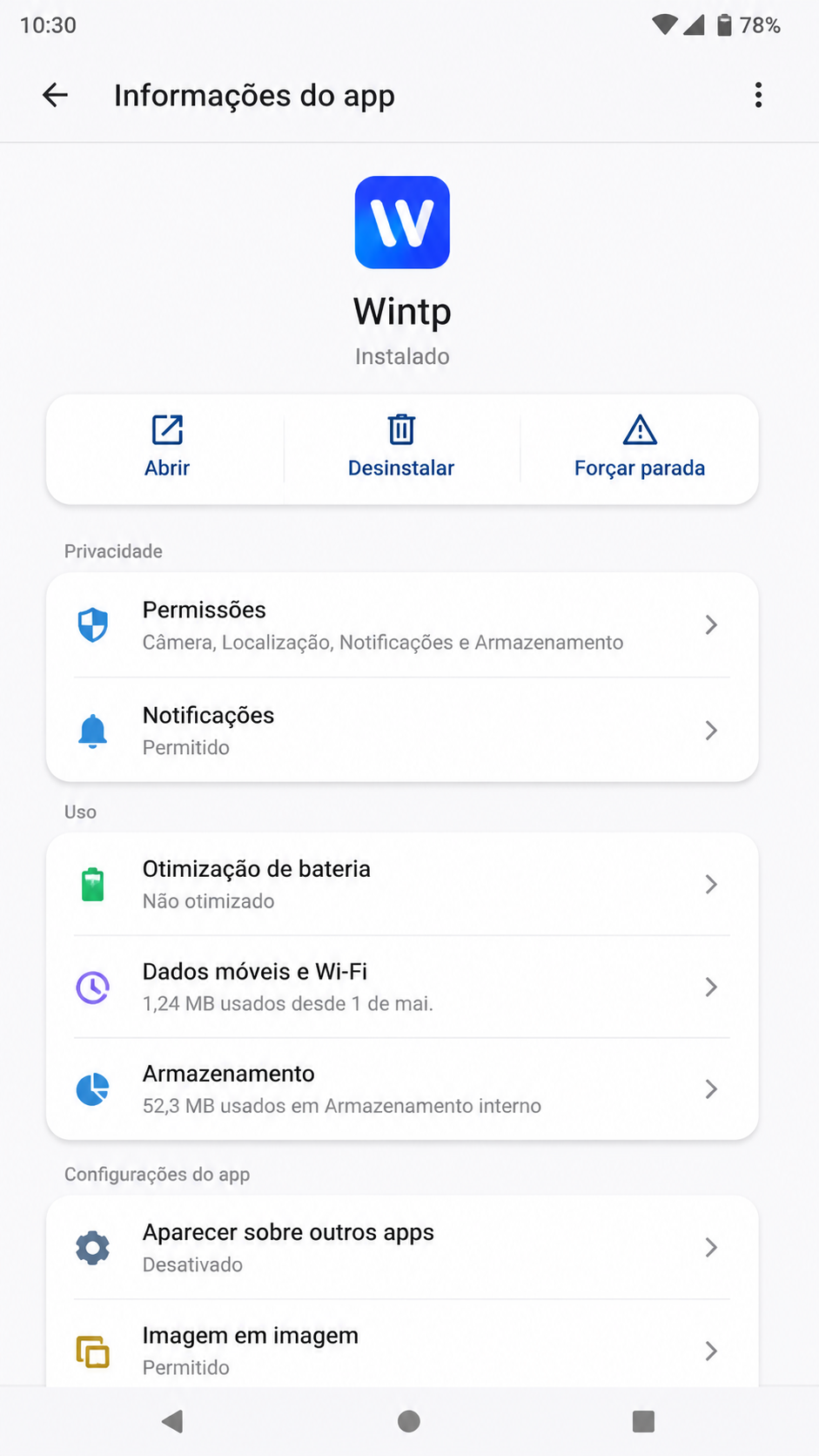 Wintp screenshot