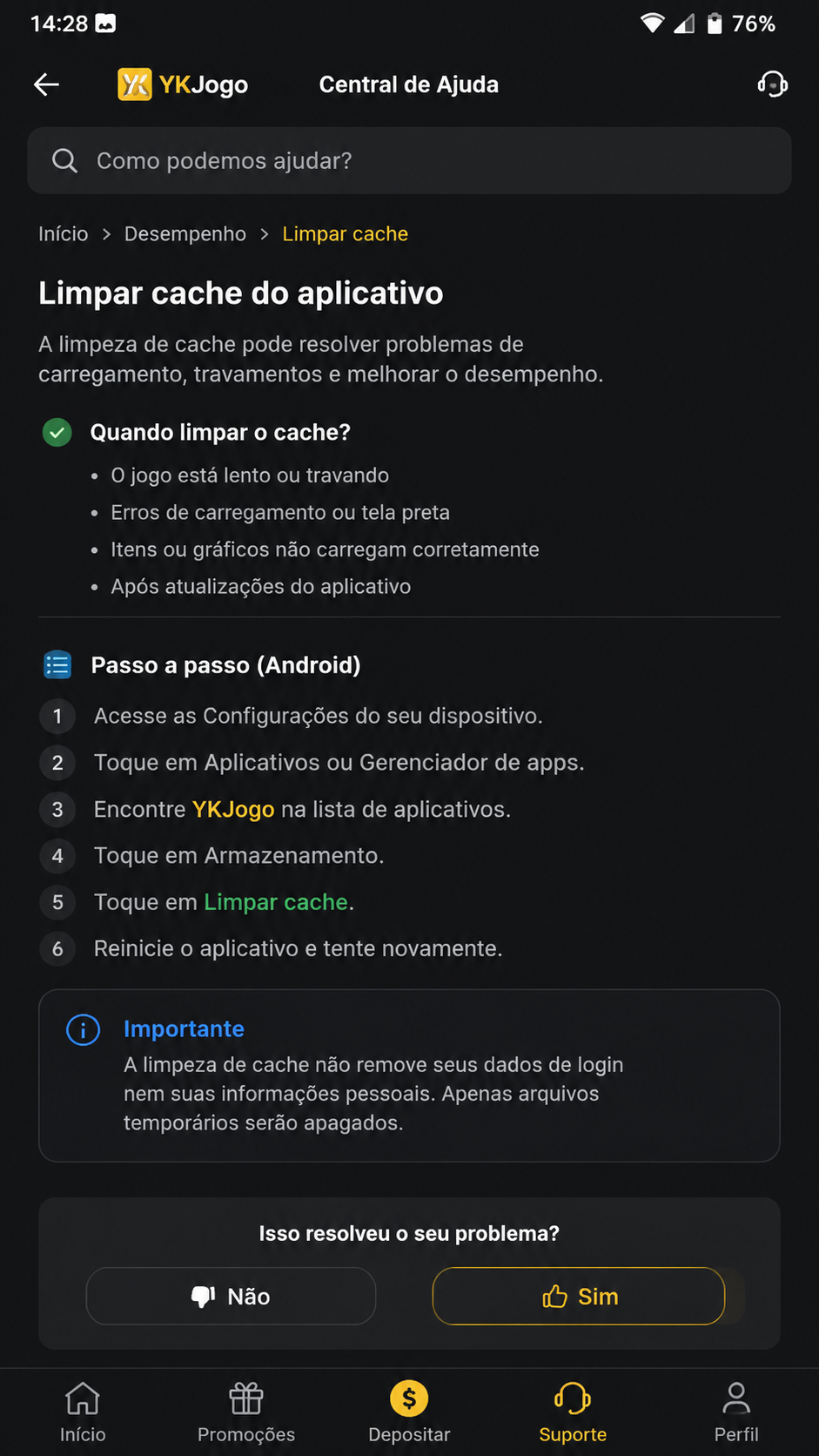 ykjogo captura de tela Android