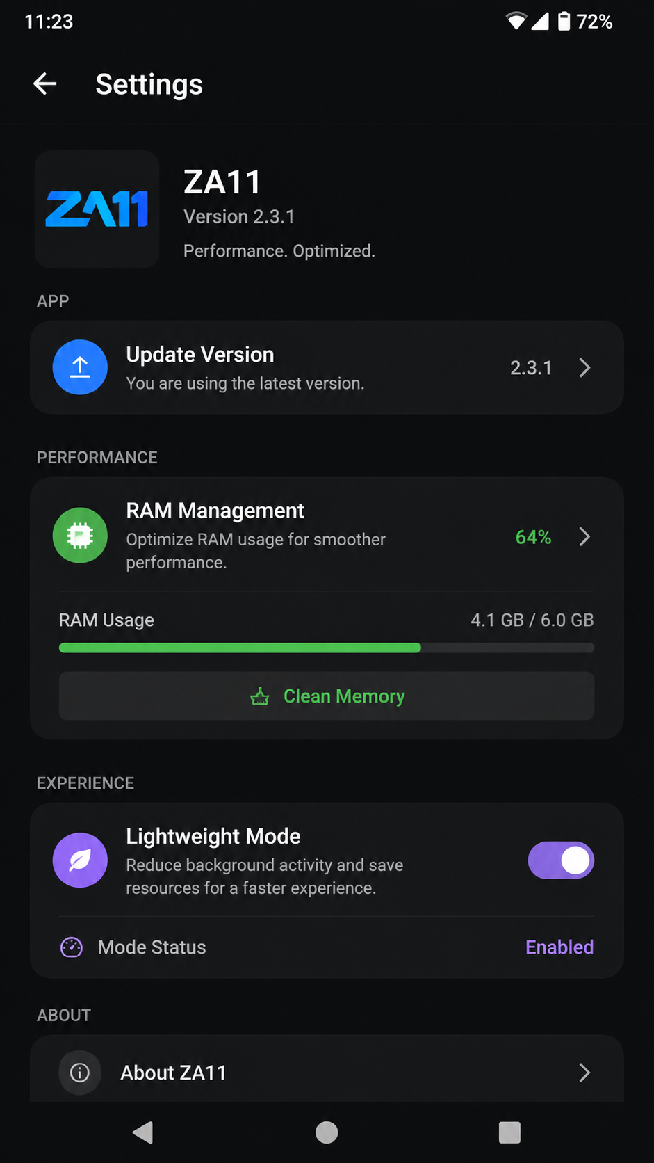 za11 screenshot