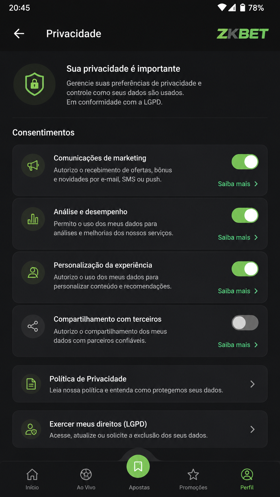zkbet screenshot